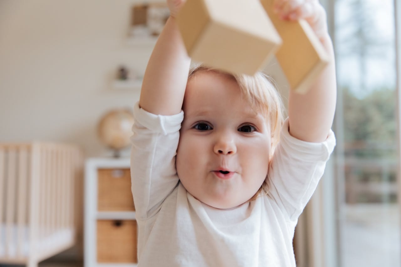 baby playing