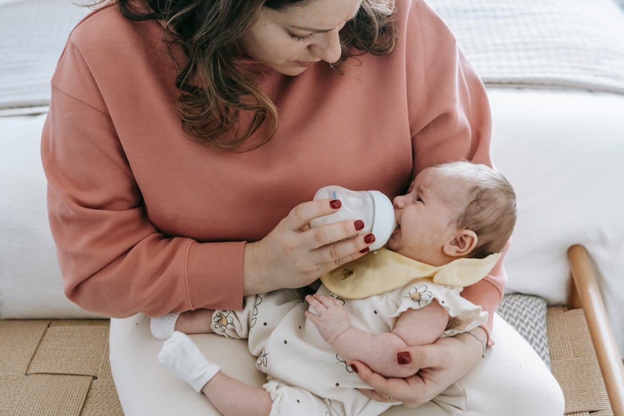 bottle feeding baby